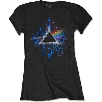 T-shirt Pink Floyd Dark Side of the Moon Blue Splatter Black XL Feminino T-shirt - 1