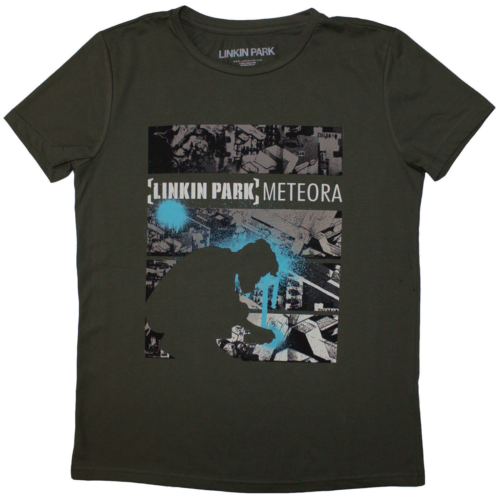 T-Shirt Linkin Park Meteora Drip Collage Green L Ladies T-Shirt