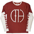 Pantera Frayed Logo Sleeve Print Red & White L T-särk