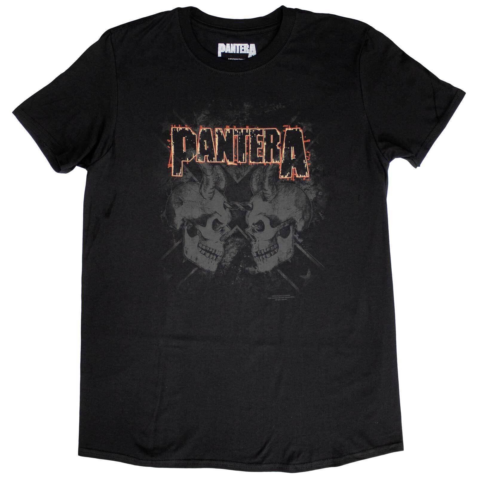 Skjorte Pantera Watermarked Skulls Black 2XL Skjorte