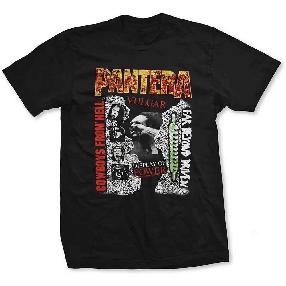 T-Shirt Pantera 3 Albums Black 2XL Ladies T-Shirt