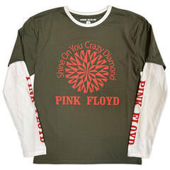 T-Shirt Pink Floyd Shine On Sleeve Print Green & White 2XL T-Shirt