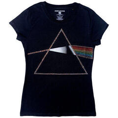 T-Shirt Pink Floyd Dark Side of the Moon Embellished Black 2XL Ladies T-Shirt