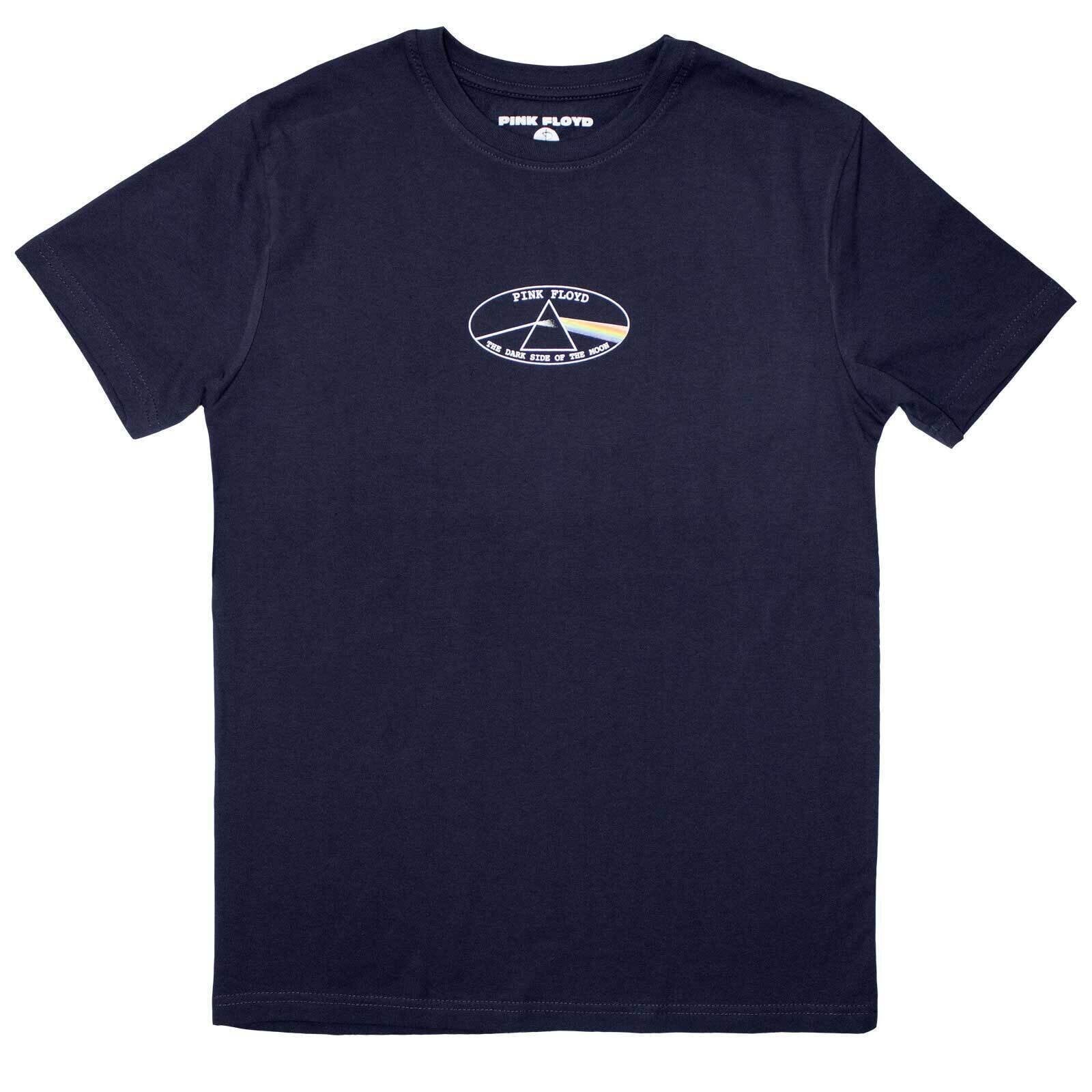 T-Shirt Pink Floyd Mini Dark Side of The Moon Oval Navy Blue 2XL T-Shirt