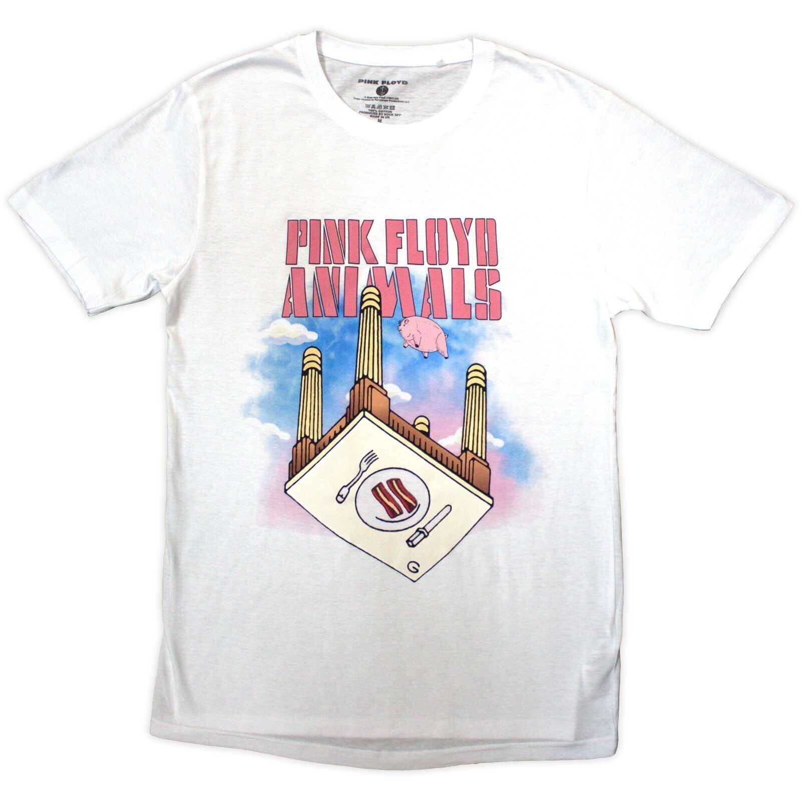 T-shirt Pink Floyd Animals Bacon Table White M T-shirt