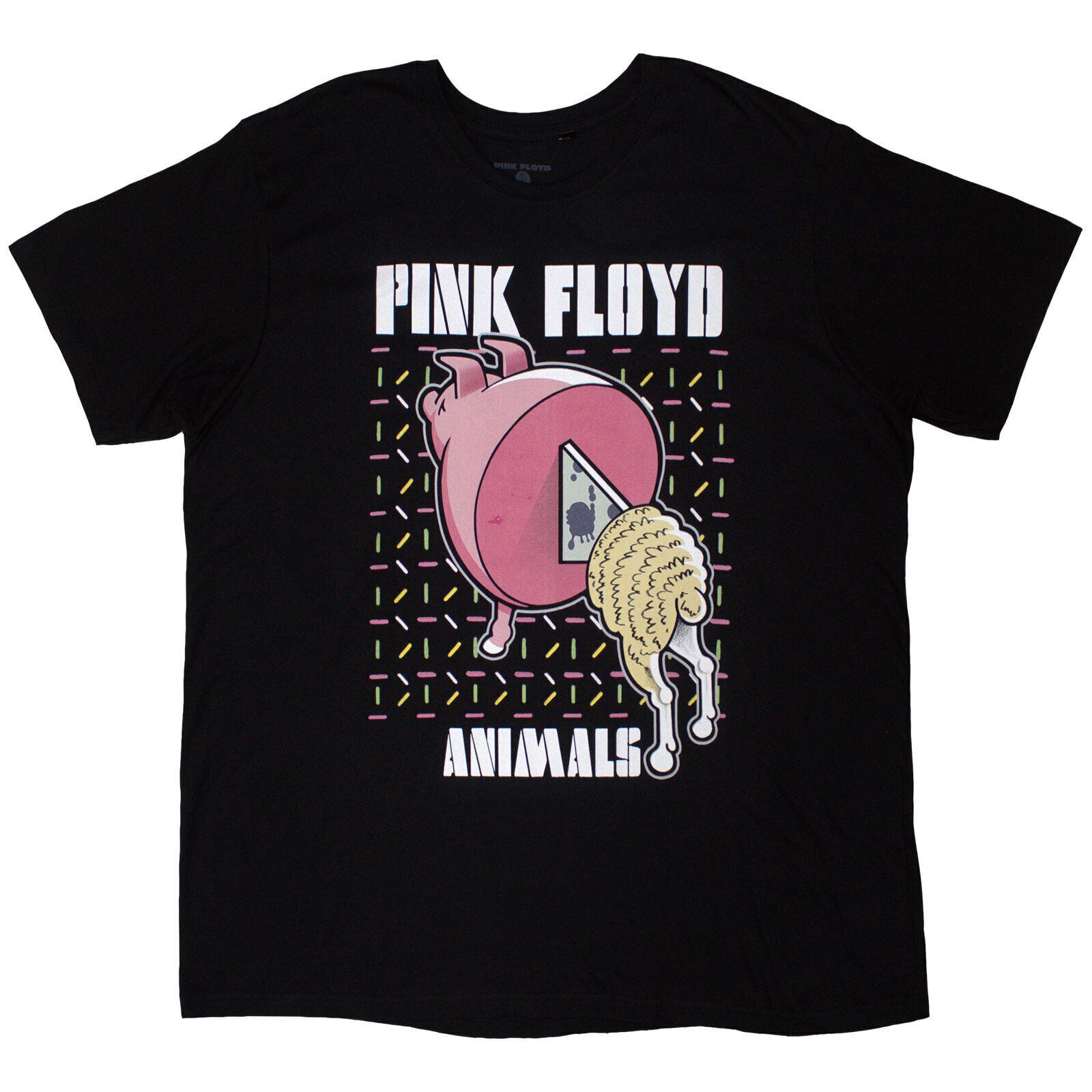 T-shirt Pink Floyd Animals Cartoons (Back Print) Black L T-shirt