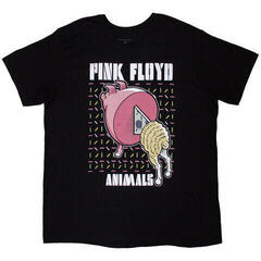 Skjorte Pink Floyd Animals Cartoons (Back Print) Black 2XL Skjorte