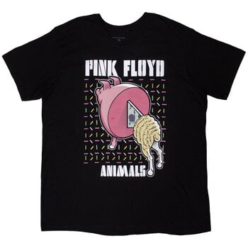 Skjorte Pink Floyd Animals Cartoons (Back Print) Black 2XL Skjorte - 1