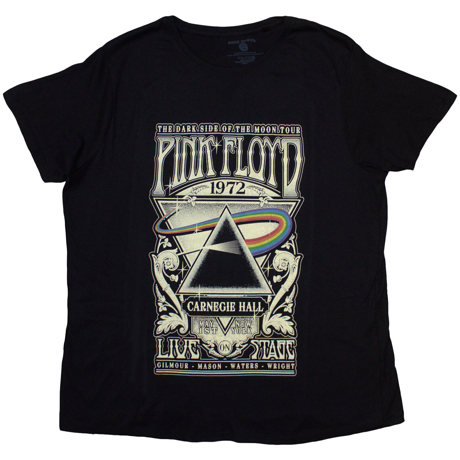 Tricou Pink Floyd Carnegie Hall Poster Black 3XL Damă Tricou