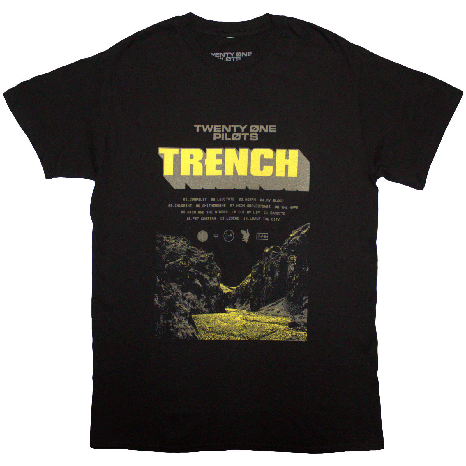 T-Shirt Twenty One Pilots Trench Cliff Black 2XL T-Shirt