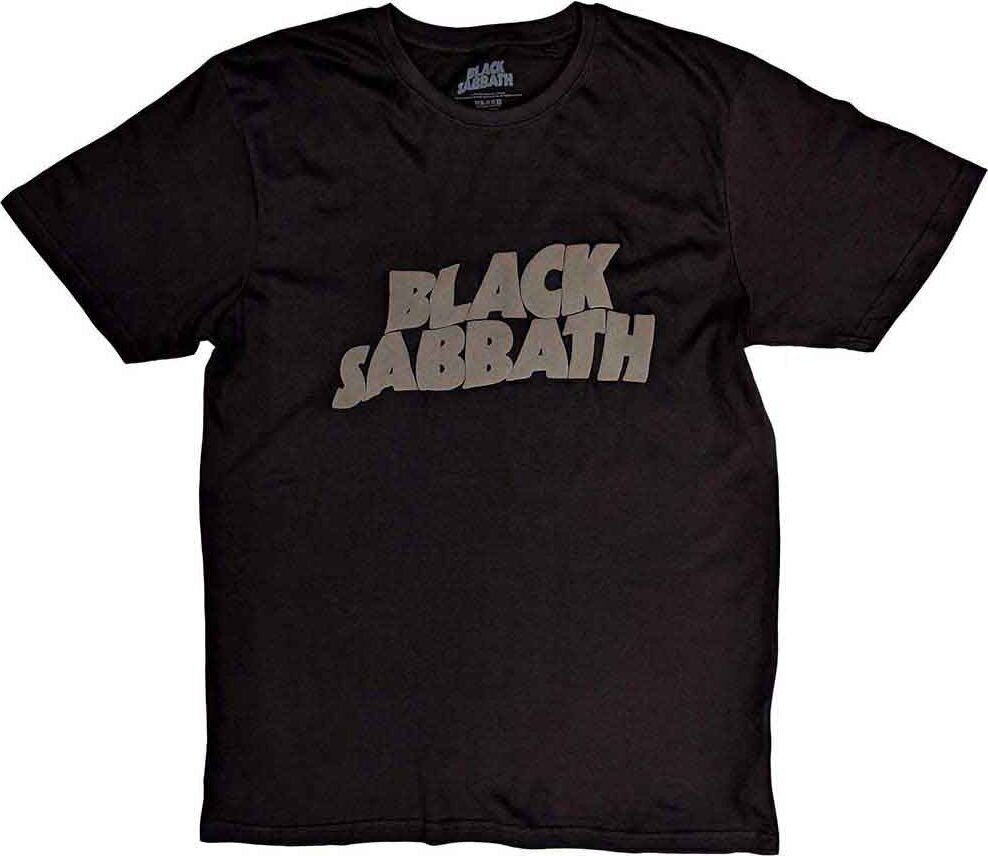 T-Shirt Black Sabbath Wavy Logo Hi-Build Black L T-Shirt