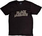 Black Sabbath Wavy Logo Hi-Build Black XL T-Shirt