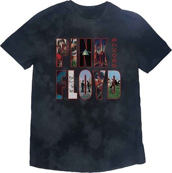 Tricou Pink Floyd Echoes Album Montage Wash Collection Dip-Dye On Black S Tricou - 1