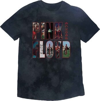 Shirt Pink Floyd Echoes Album Montage Wash Collection Dip-Dye On Black L Shirt - 1