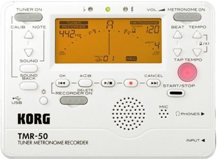 Clip-on tuner Korg Tuner Metronome recorder TMR 50 PW