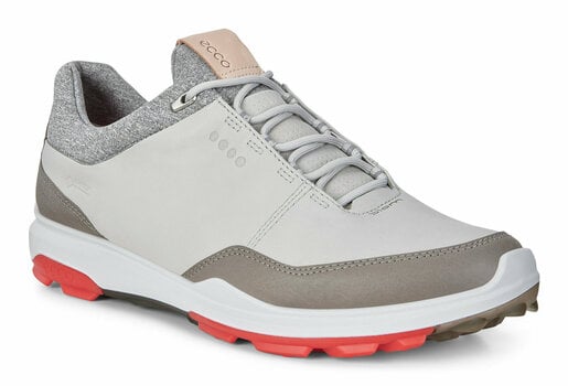 Calçado de golfe para homem Ecco Biom Hybrid 3 Mens Golf Shoes Concrete/Scarlet 42 - 1