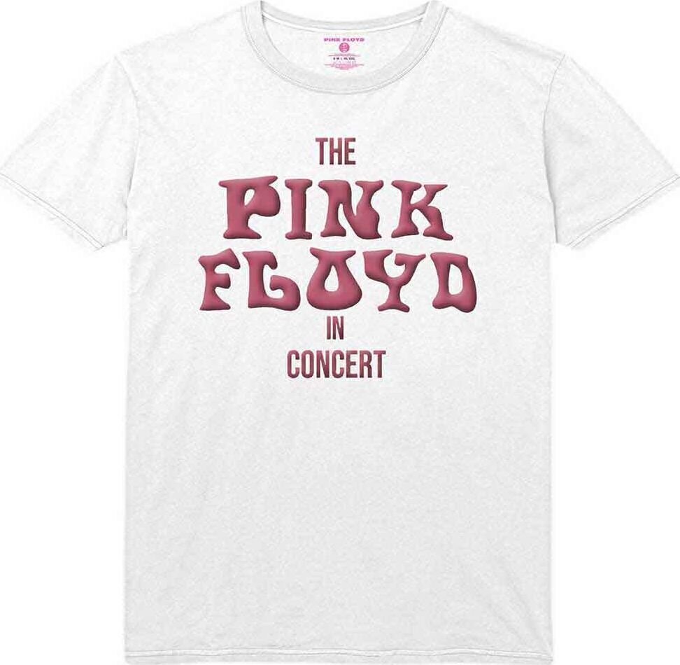 T-shirt Pink Floyd In Concert Puff Print White L T-shirt