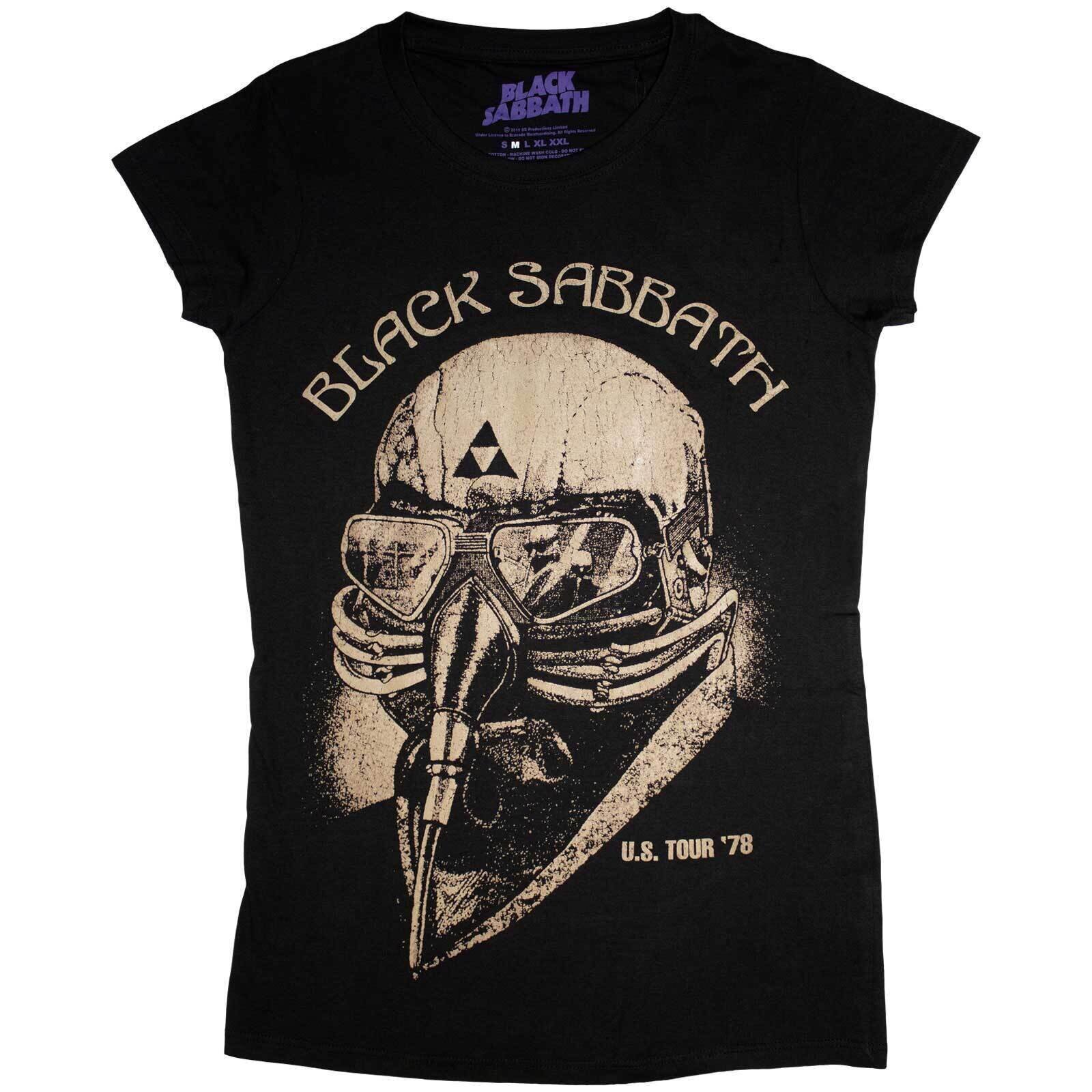 T-särk Black Sabbath US Tour 1978 Skinny Fit Black S Naiste T-särk