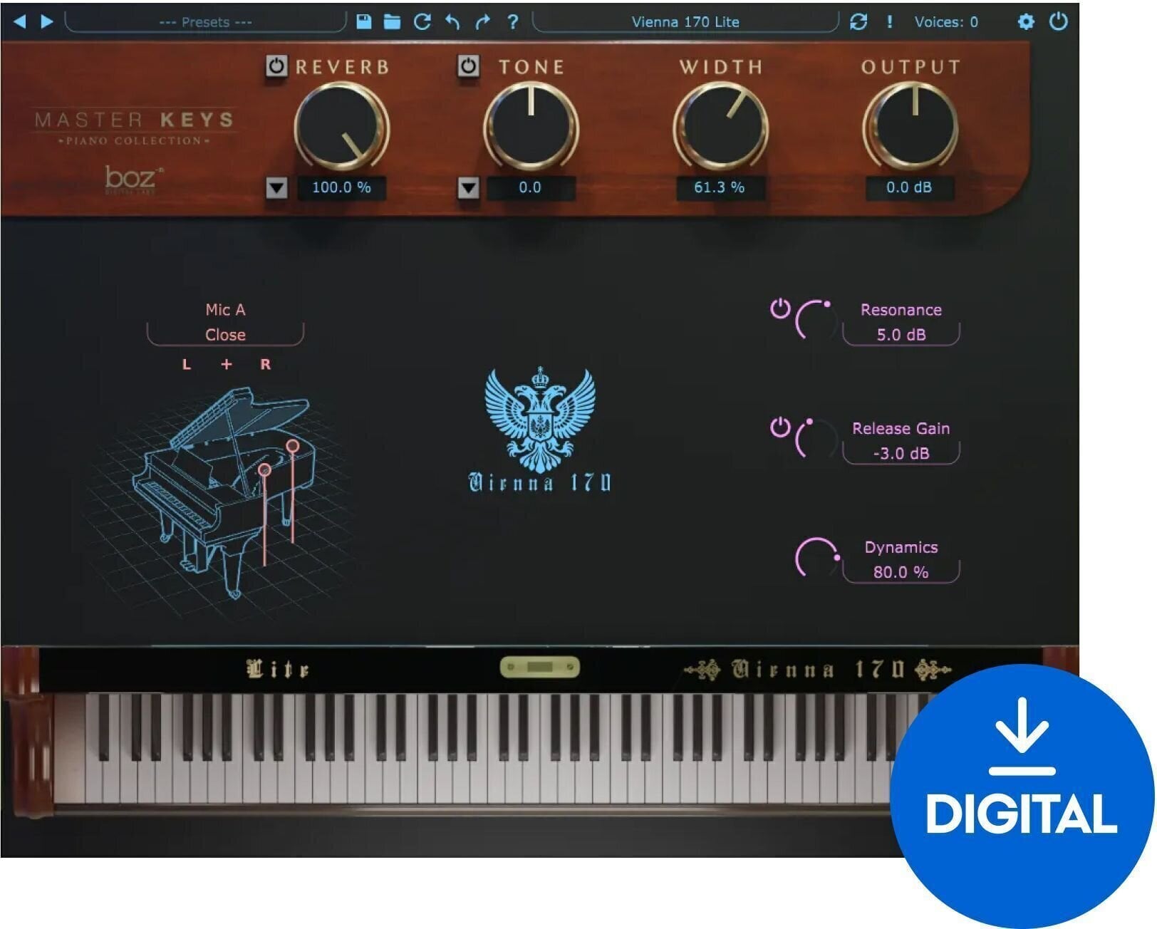 VST Instrument Boz Digital Labs Vienna 170 Lite (Digitaal product)
