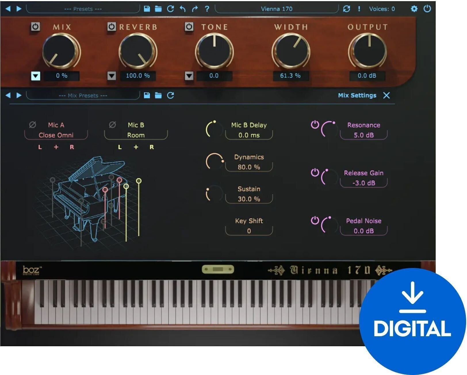 VST Instrument Boz Digital Labs Vienna 170 Pro (Digitalni proizvod)