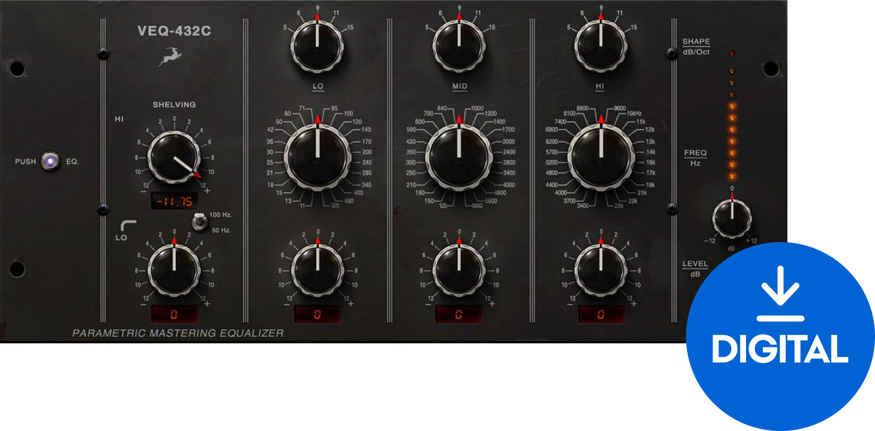 Procesador de efectos de complemento de software Antelope Audio VEQ-432C (Producto digital)