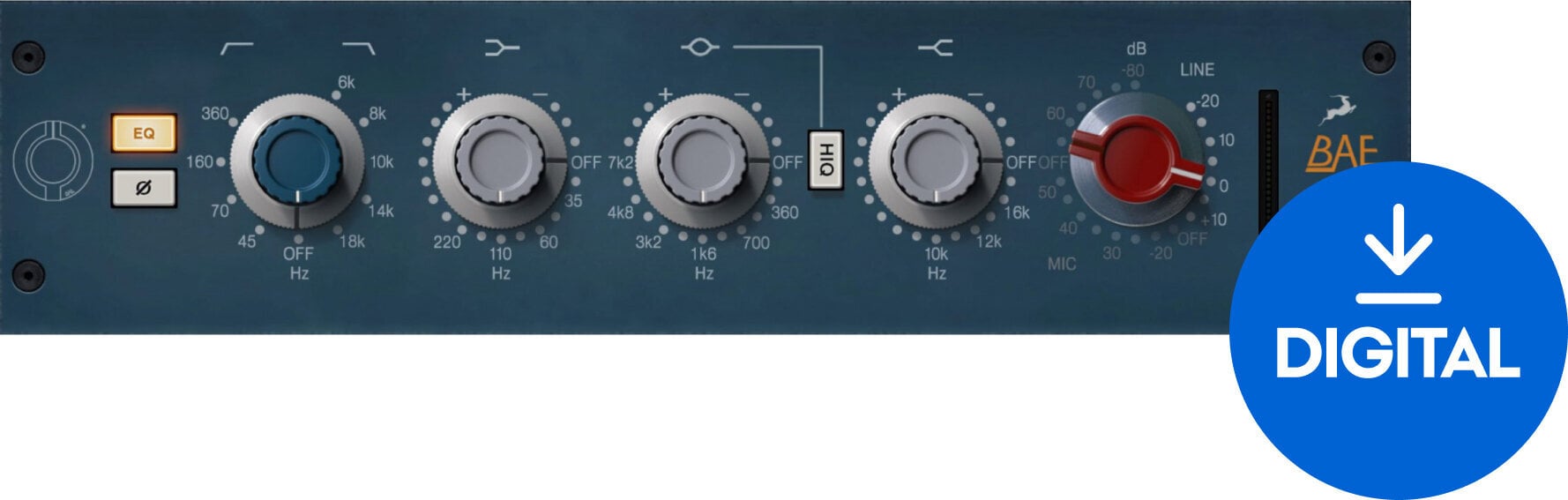 Plug-in de software para processadores FX Antelope Audio BAE-1084 (Produto digital)