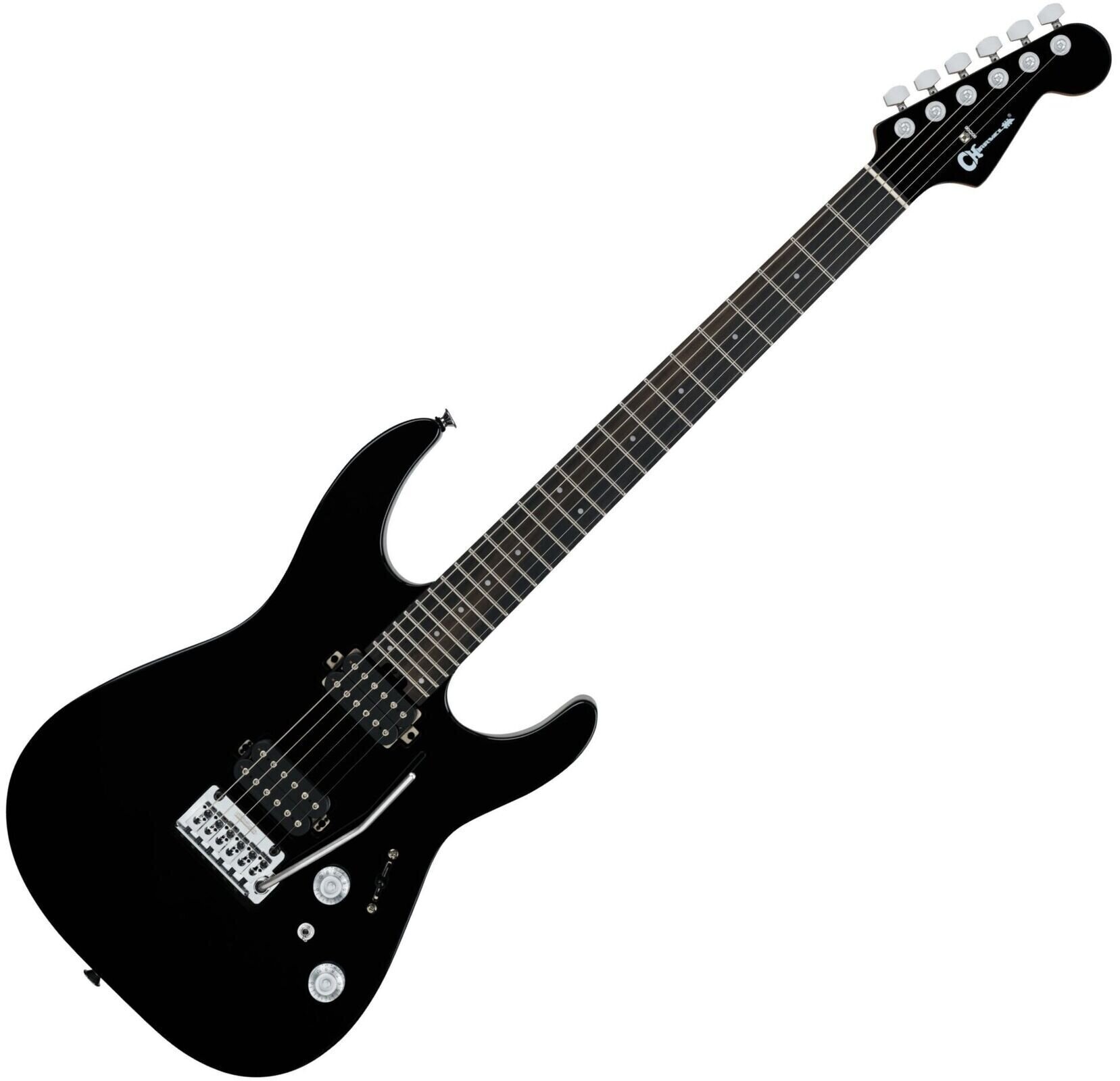 Guitarra elétrica Charvel Pro-Mod Plus DK24 HH 2PT EB Raven Black Guitarra elétrica