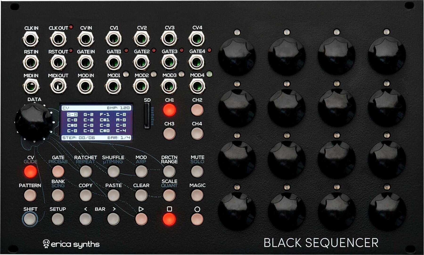 Modulair systeem Erica Synths Black Sequencer Modulair systeem