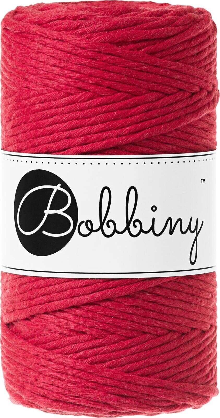Naru Bobbiny Macrame Cord 3 mm 100 m Classic Red Naru