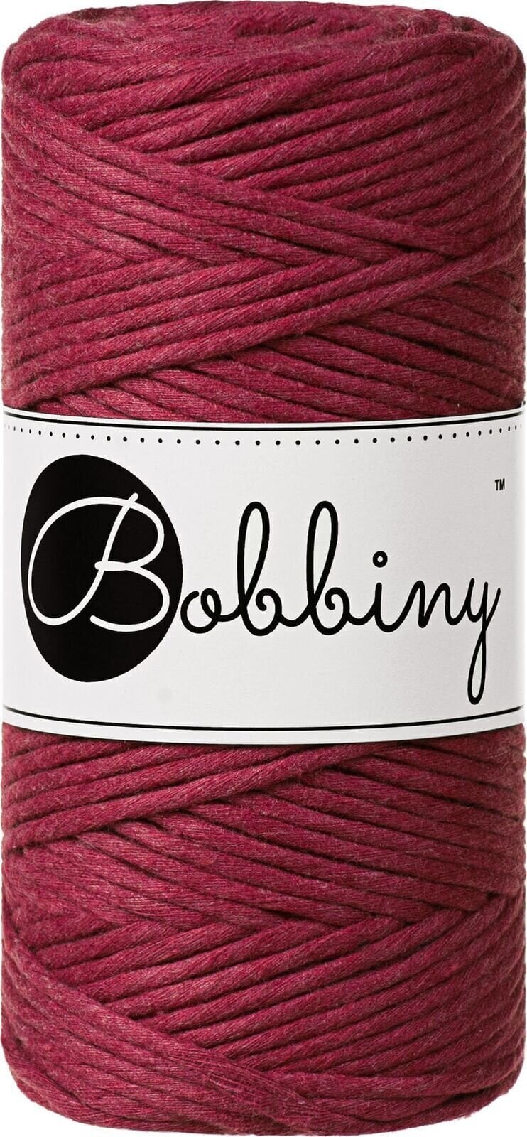 Naru Bobbiny Macrame Cord 3 mm 100 m Wine Red Naru