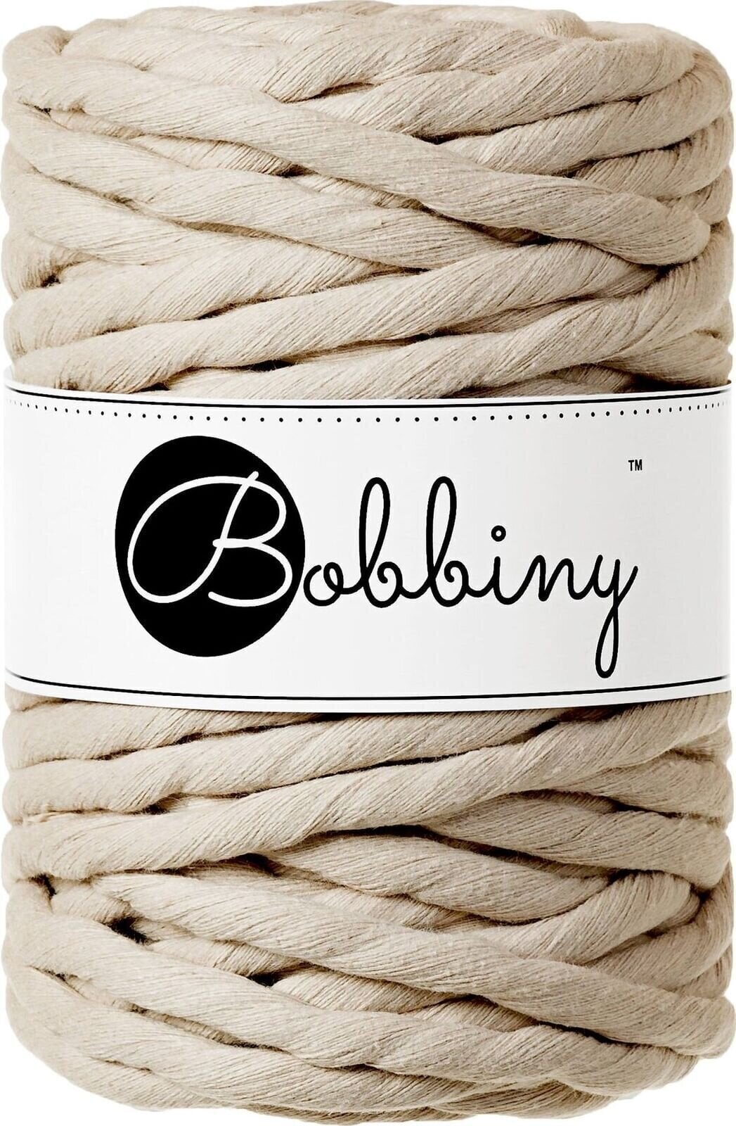 Šňůra  Bobbiny Macrame Cord 9 mm 30 m Beige Šňůra 