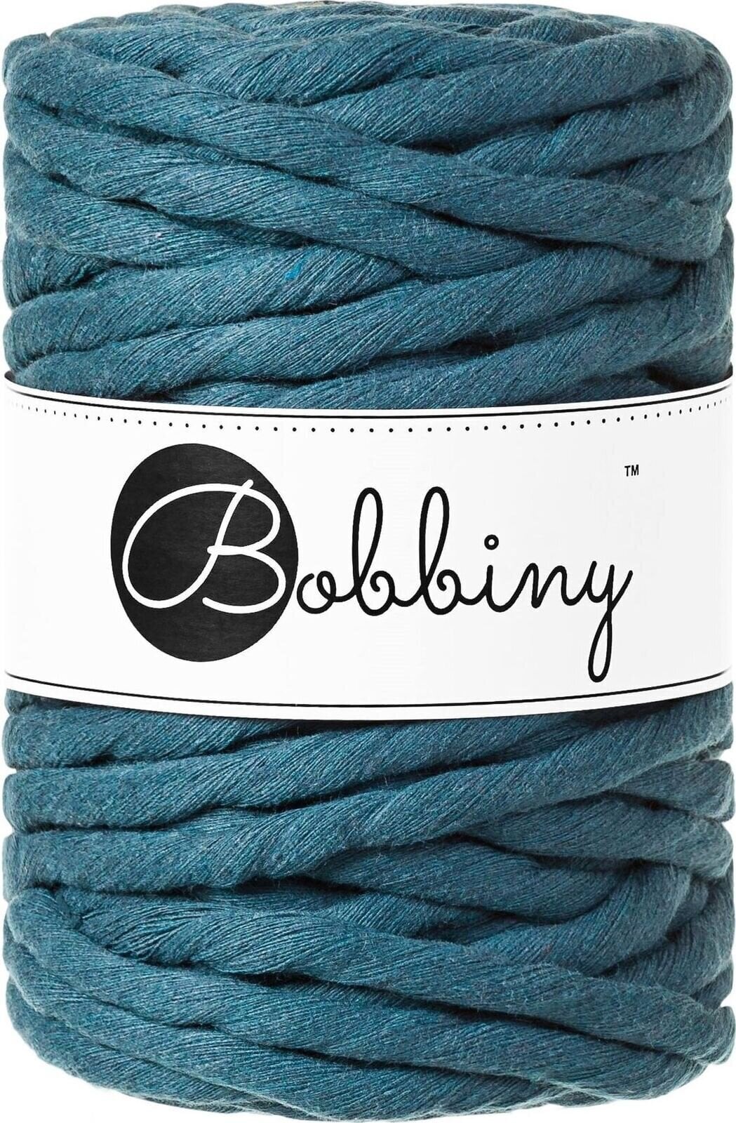 Cord Bobbiny Macrame Cord 9 mm 30 m Peacock Blue Cord