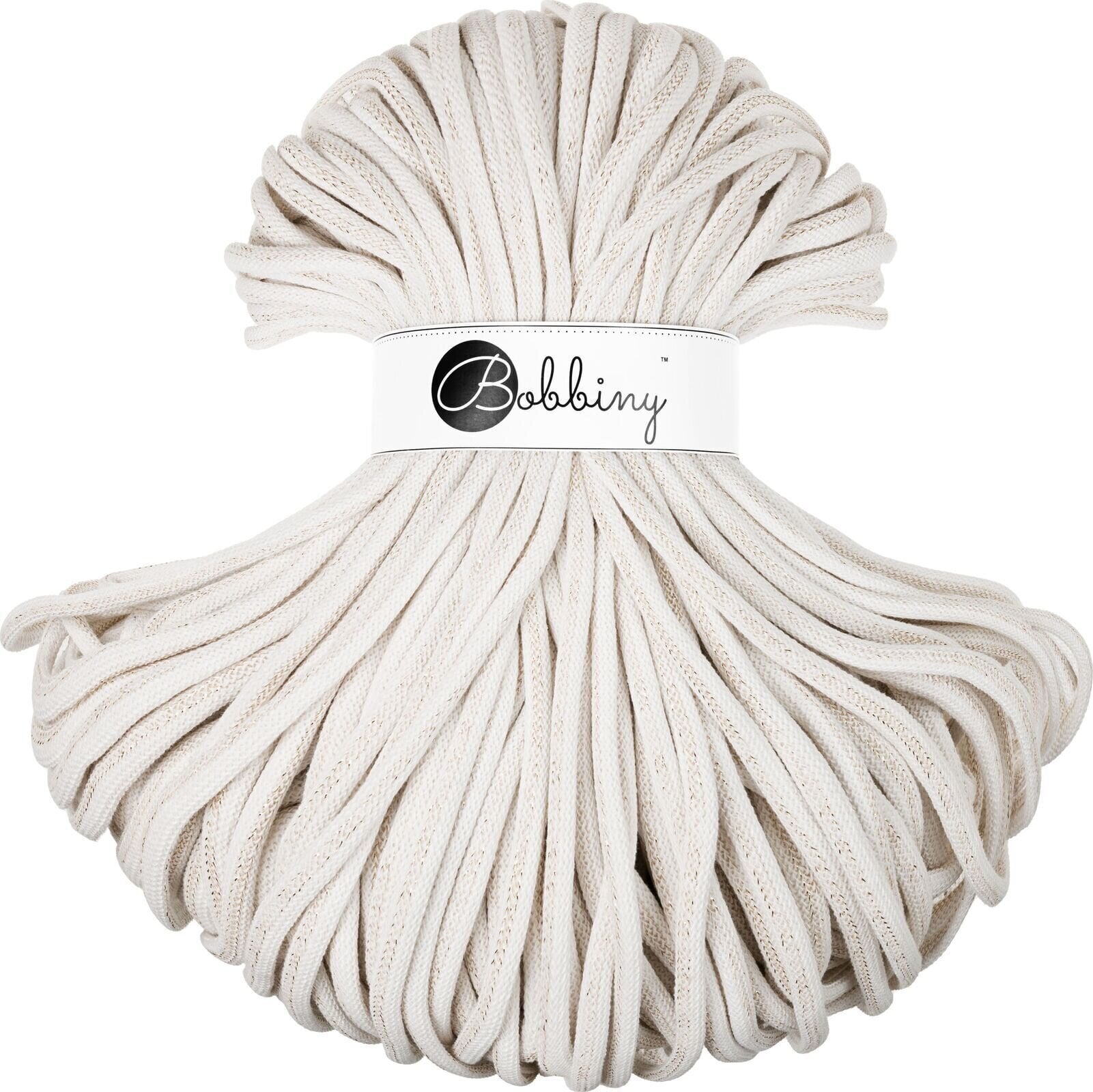 Șnur  Bobbiny Jumbo 9 mm 100 m Golden Off White Șnur 