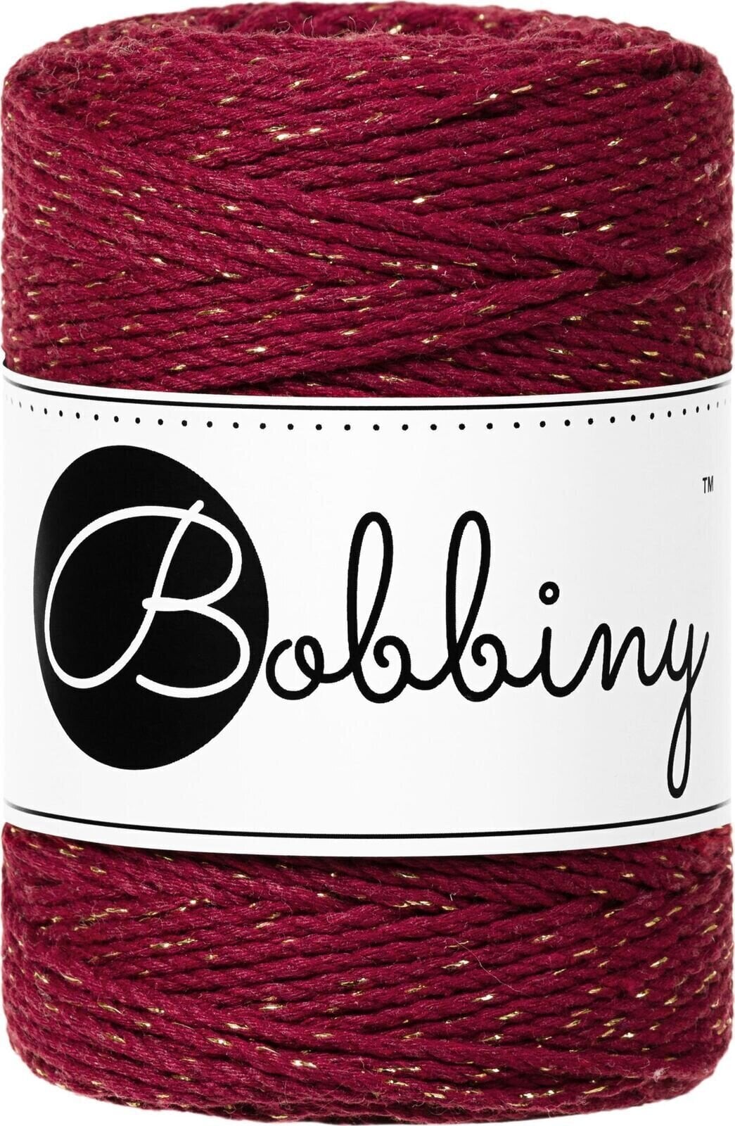 Vrvica Bobbiny Macrame Cord 1,5 mm 100 m Golden Wine Red Vrvica