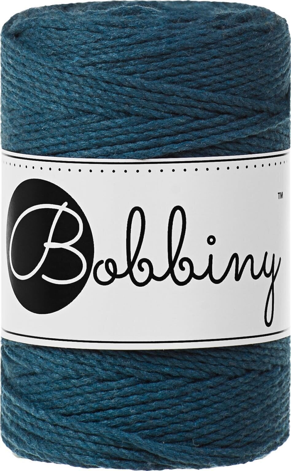 Cordão Bobbiny Macrame Cord 1,5 mm 100 m Peacock Blue Cordão