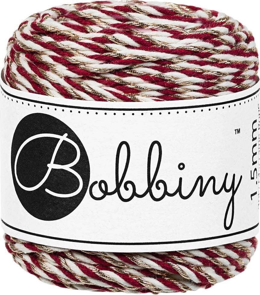 Konac Bobbiny 3PLY Macramé Rope 1,5 mm 35 m Holiday Champagne Konac