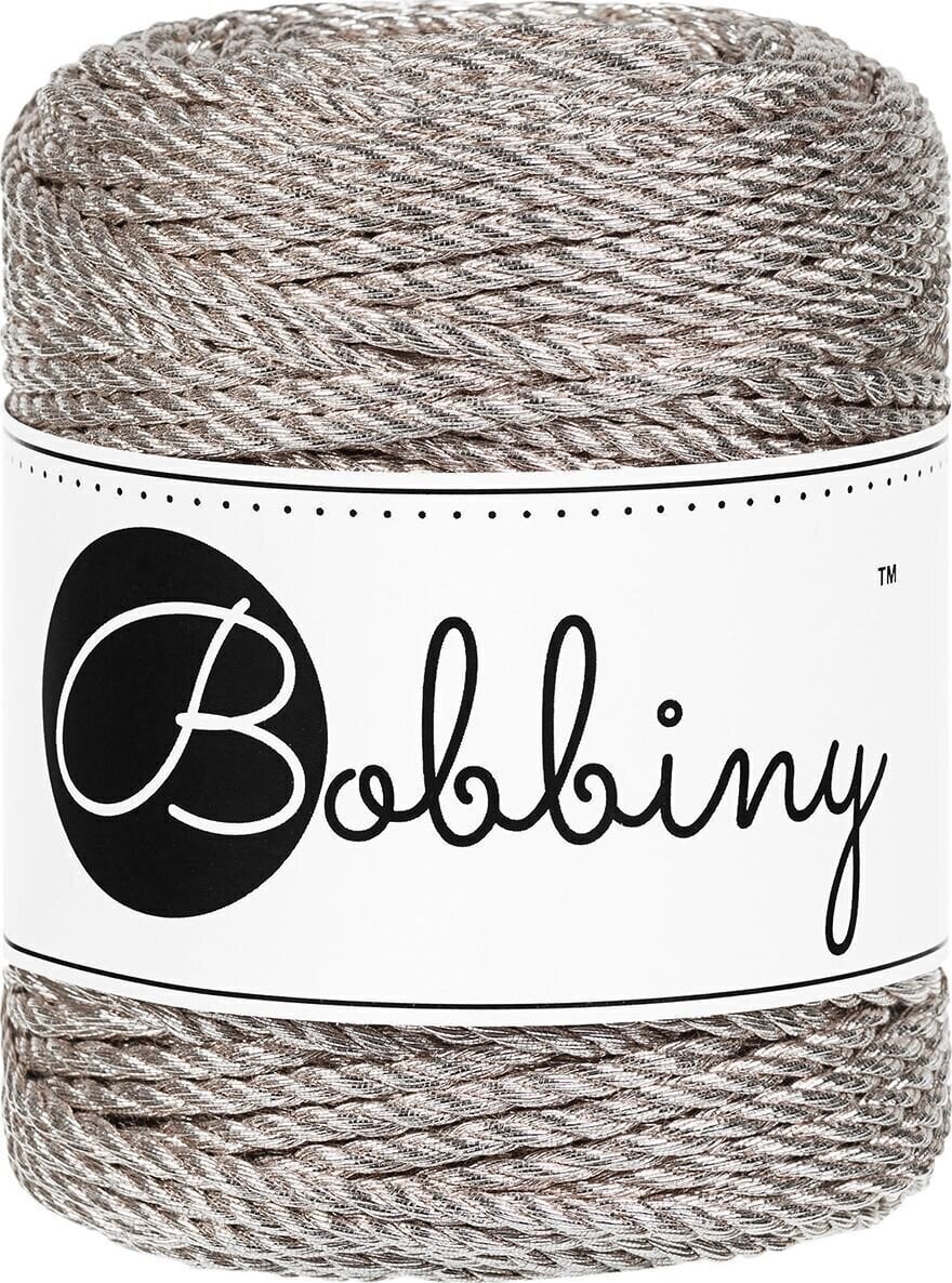 Špagát Bobbiny 3PLY Macramé Rope 3 mm 50 m Metallic Platinum Špagát