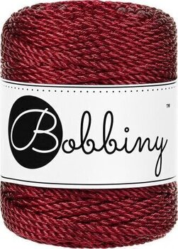 Kanap Bobbiny 3PLY Macramé Rope 3 mm 50 m Metallic Red Kanap - 1