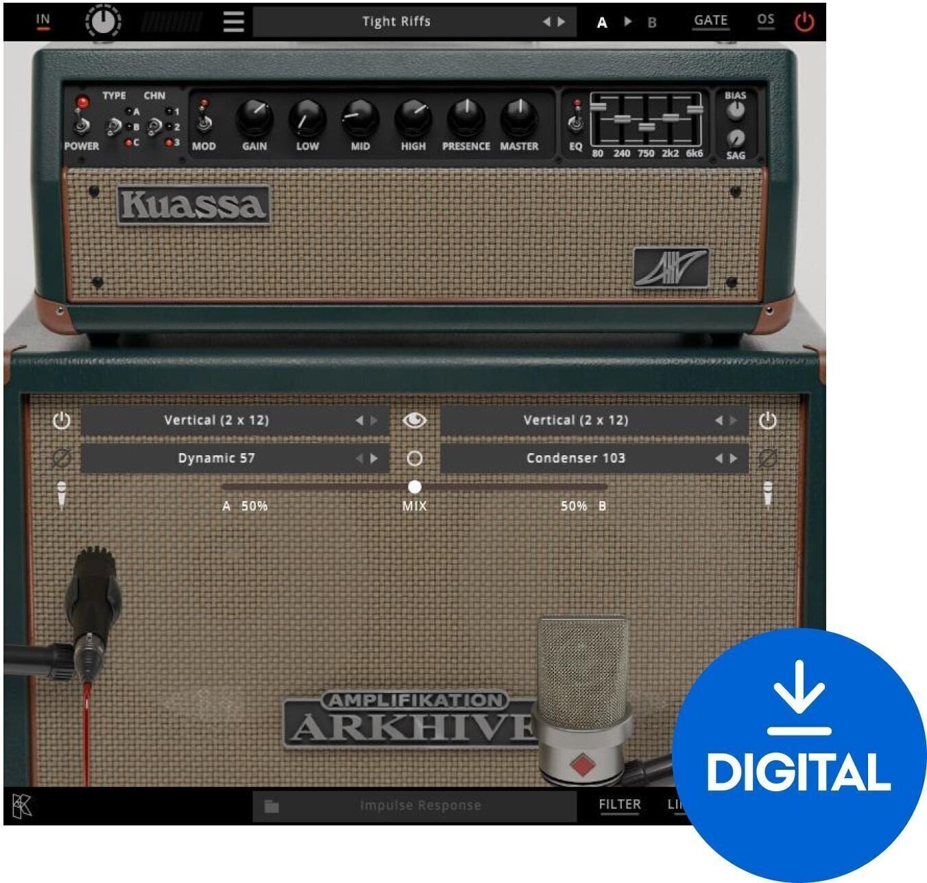 Procesador de efectos de complemento de software KUASSA Amplifikation Arkhive (Producto digital)