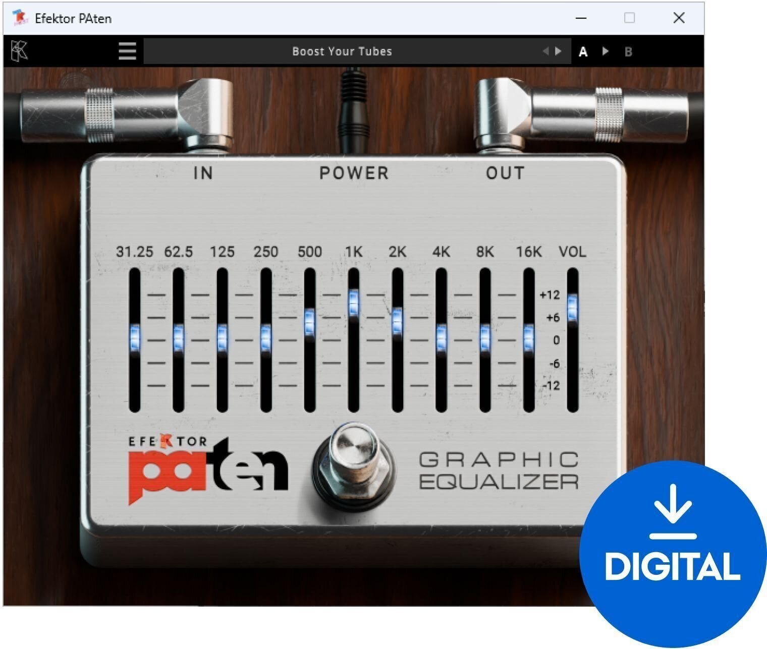 Programski plugin efekti KUASSA Efektor Paten Graphic Equalizer (Digitalni proizvod)