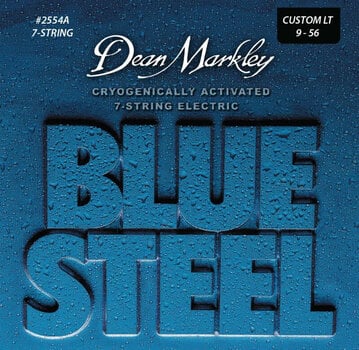 Elektroninės gitaros stygos Dean Markley 2554A 7CL 9-56 Blue Steel Electric - 1
