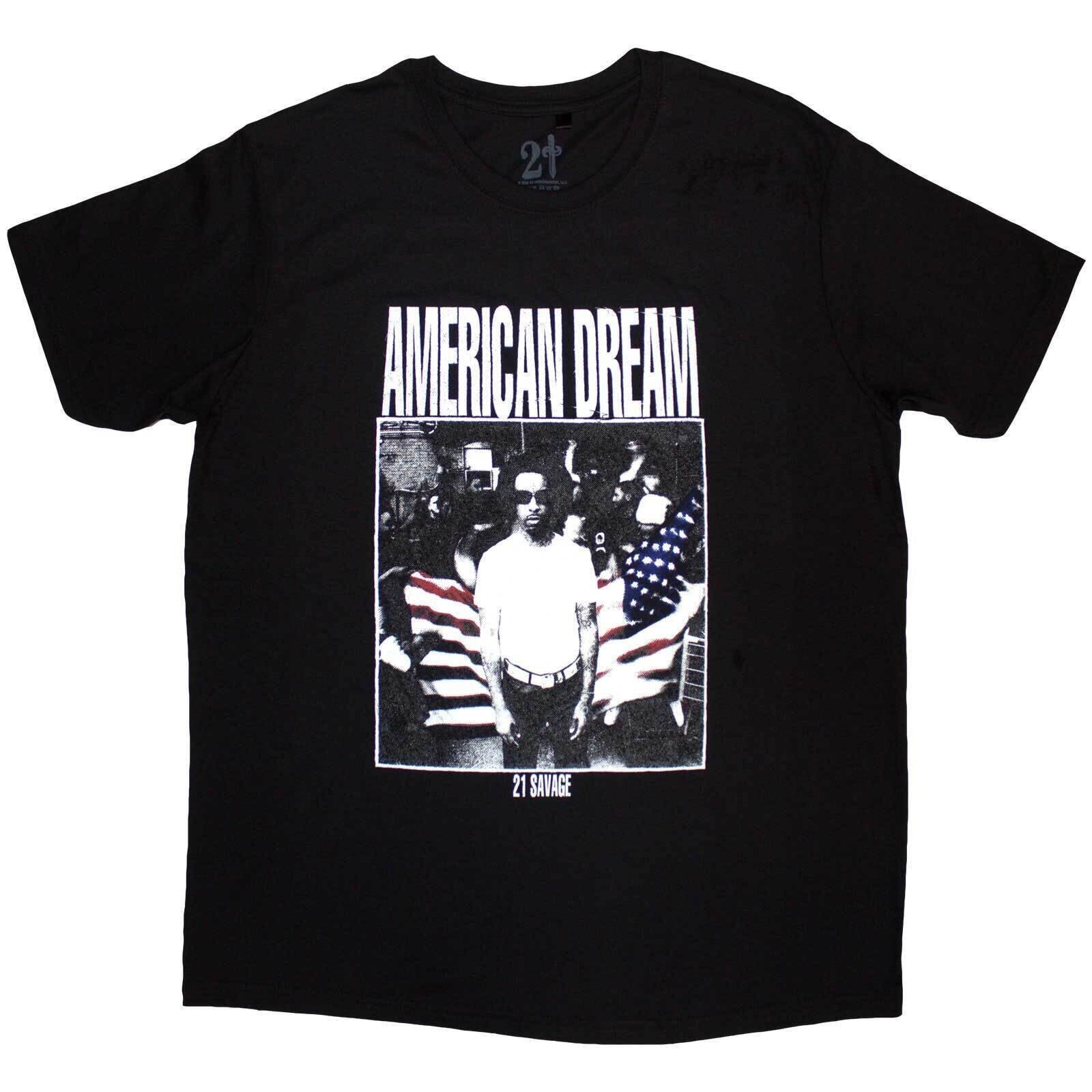 T-Shirt 21 Savage American Dream Black L T-Shirt