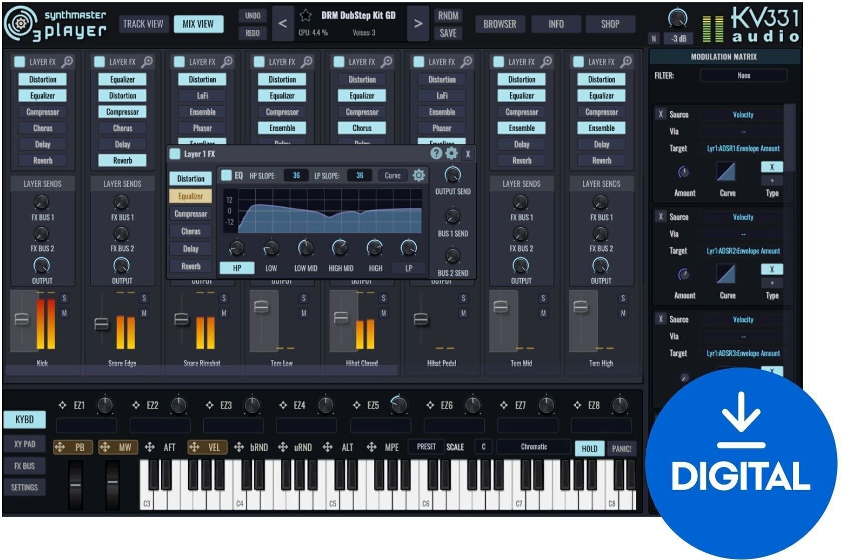 VST Instrument KV331 Audio SynthMaster 3 Player (Prodotto digitale)