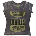 The Beatles Carnegie Hall Charcoal Grey S De mujer Camiseta de manga corta