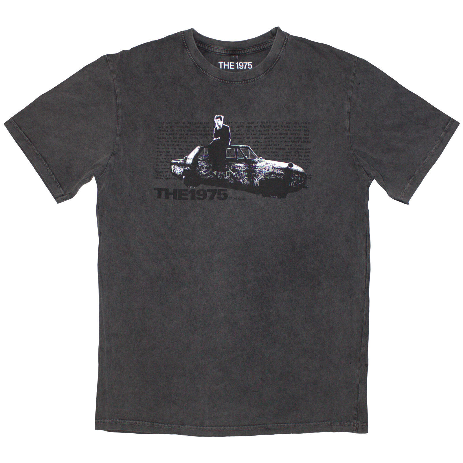 T-shirt The 1975 Car Photo Charcoal Grey XL T-shirt