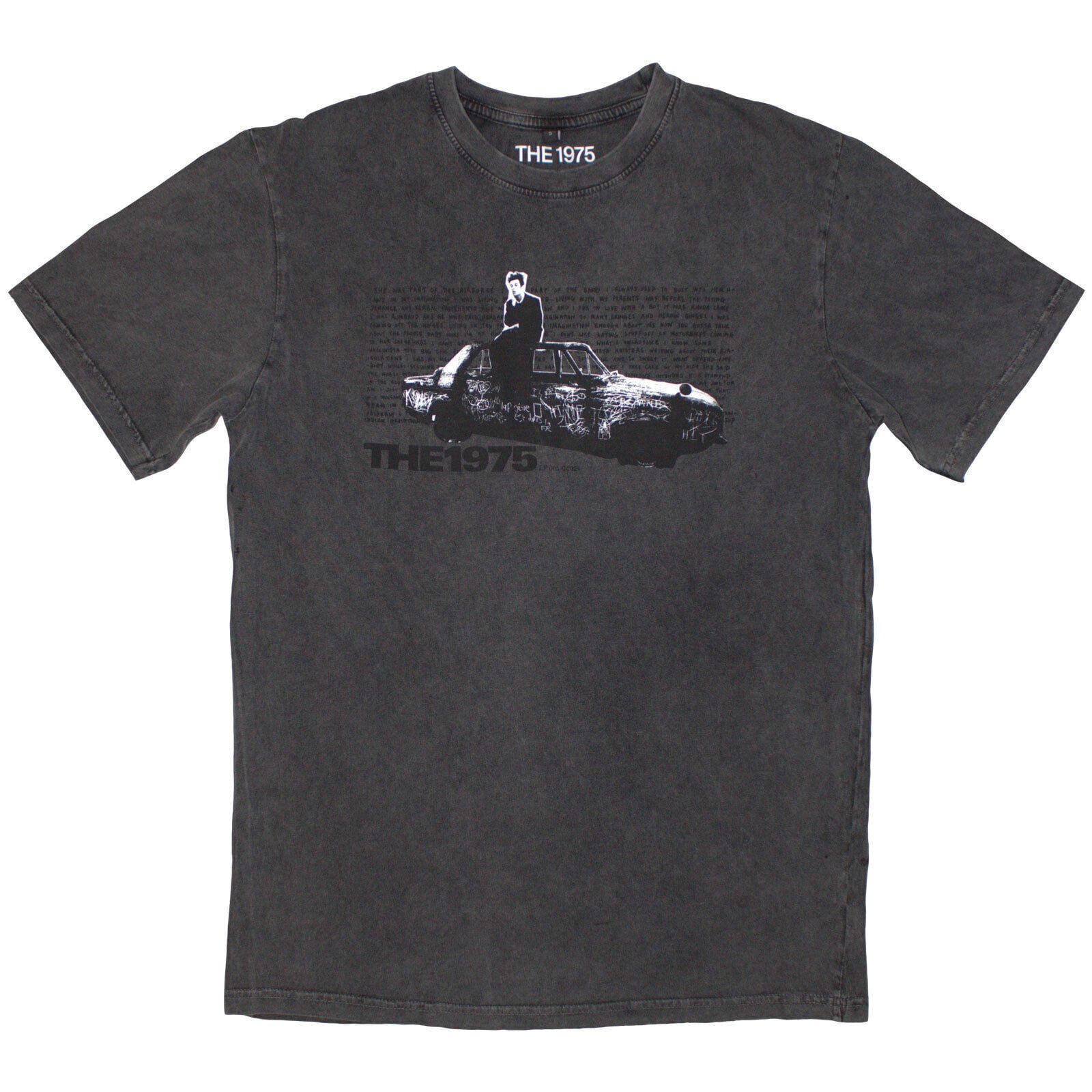 T-Shirt The 1975 Car Photo Charcoal Grey L T-Shirt