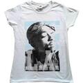 2Pac LA Skyline White S Femme T-shirt