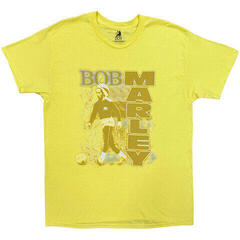 T-Shirt Bob Marley Football Yellow 2XL T-Shirt