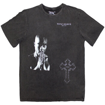 Tričko 2Pac Photo Cross Charcoal Grey XL Tričko - 1