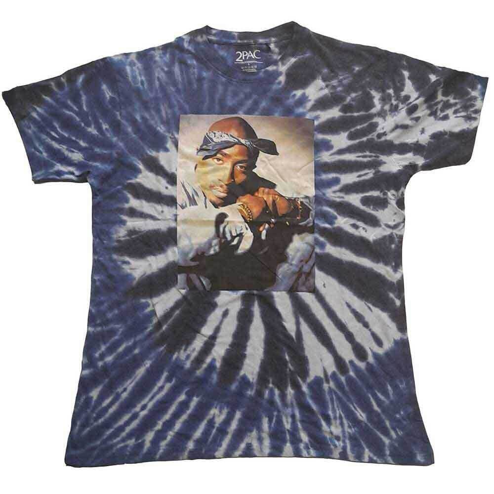 T-Shirt 2Pac Photo Swirl (Wash Collection) Blue M T-Shirt